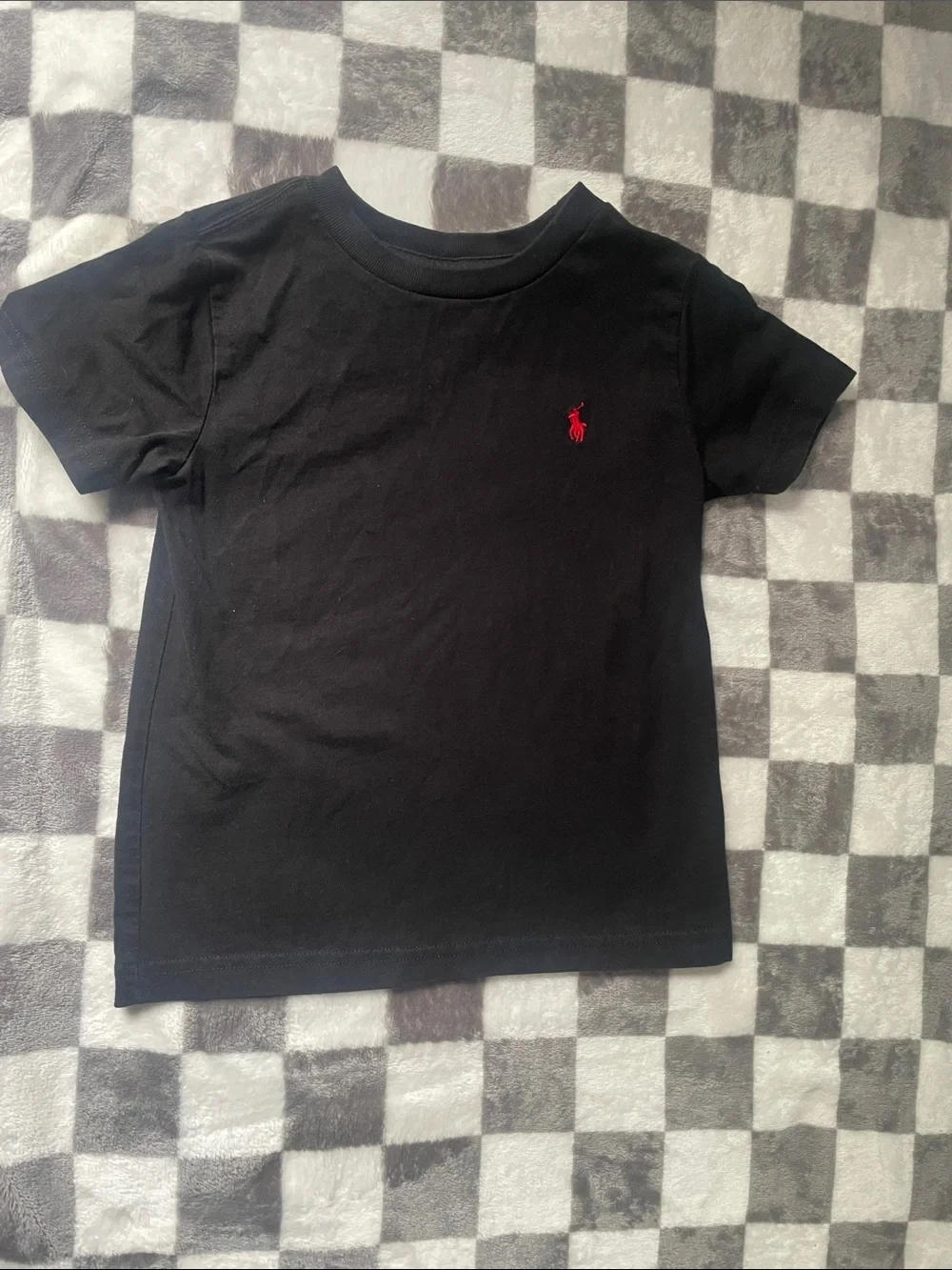 Ralph Lauren Black Tee with Red Polo Pony size 3T